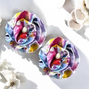 Colorful Floral Hair Clips for Kids
